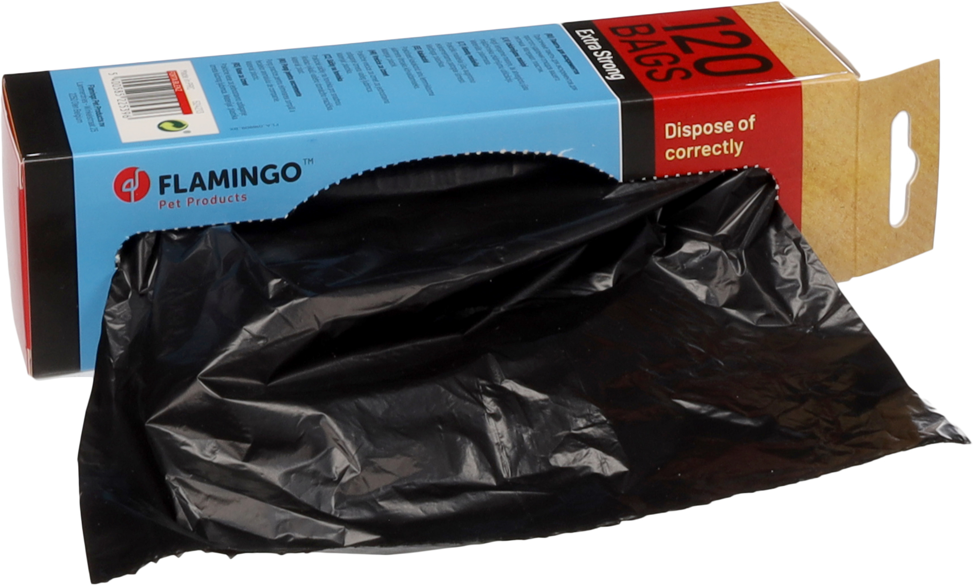 Flamingo Poop bag Extra strong Blekz Black