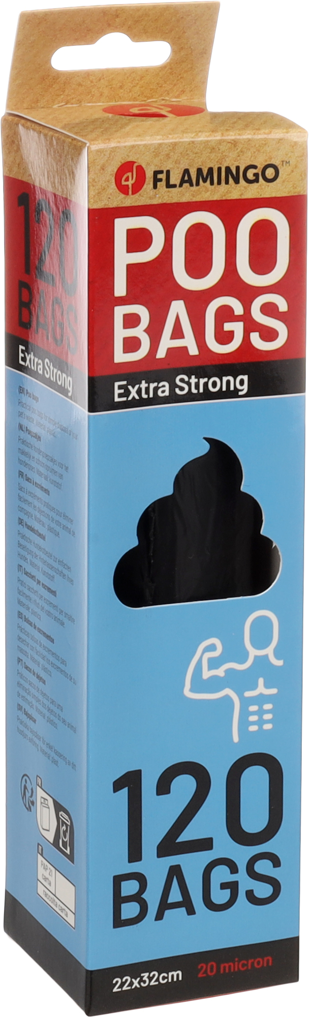 Flamingo Poop bag Extra strong Blekz Black