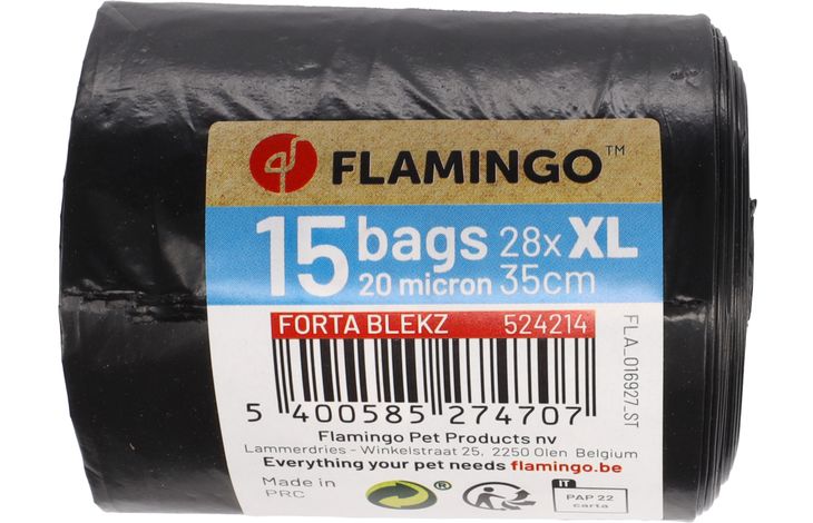 Flamingo Poepzak Extra sterk Blekz XL Zwart
