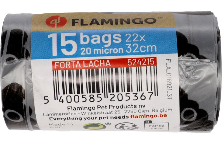 Flamingo Poepzak Extra sterk Lacha Zilver & Zwart