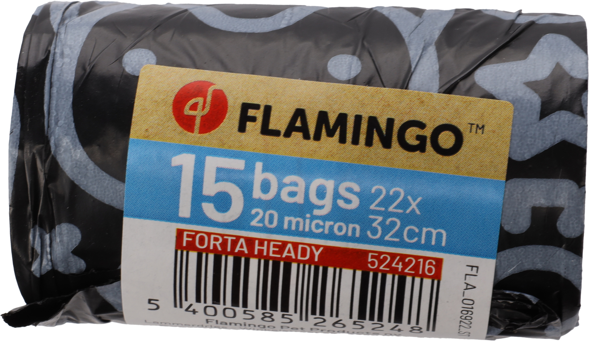 Flamingo Poop bag Extra strong Heady Black