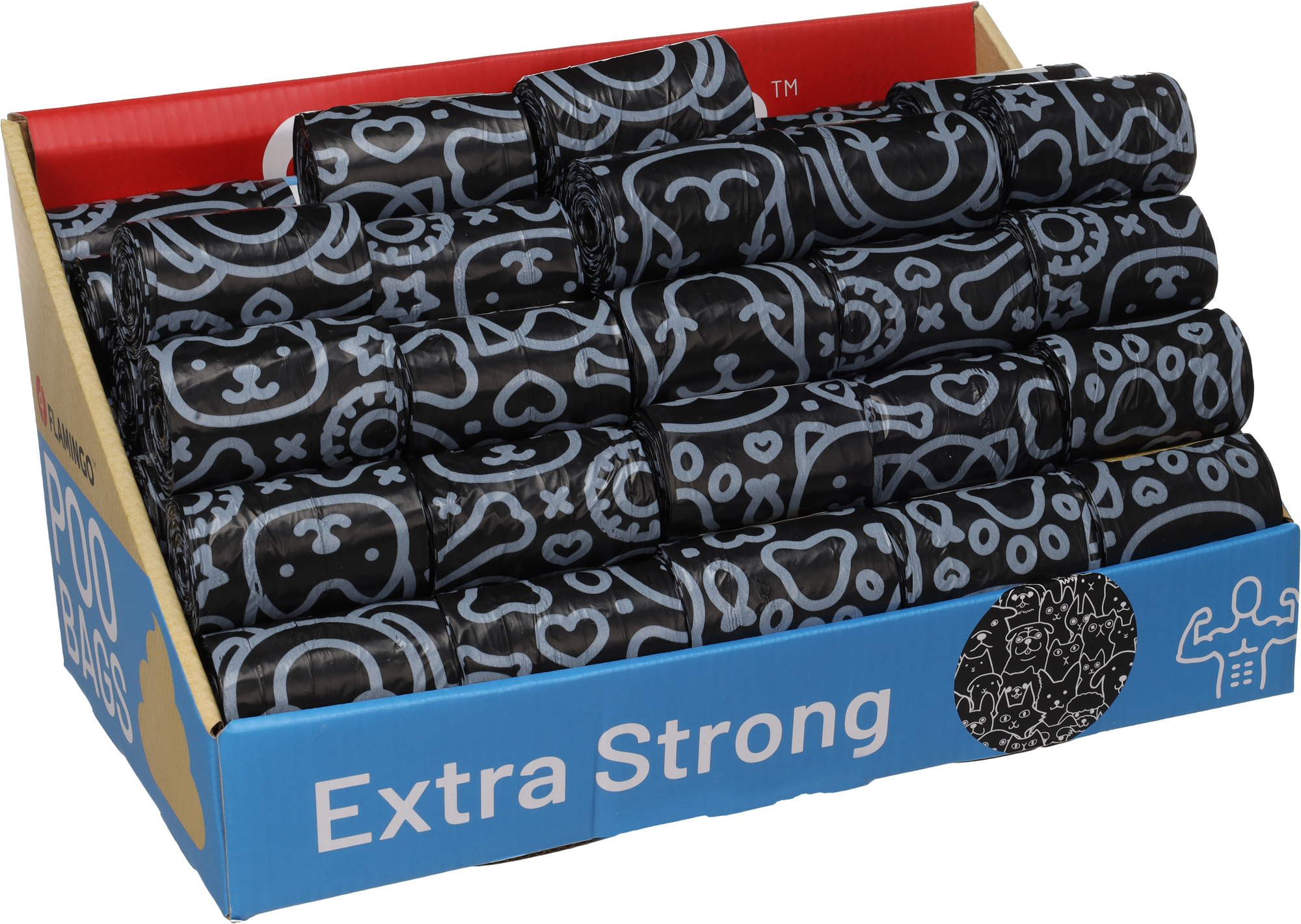 Flamingo Poop bag Extra strong Heady Black