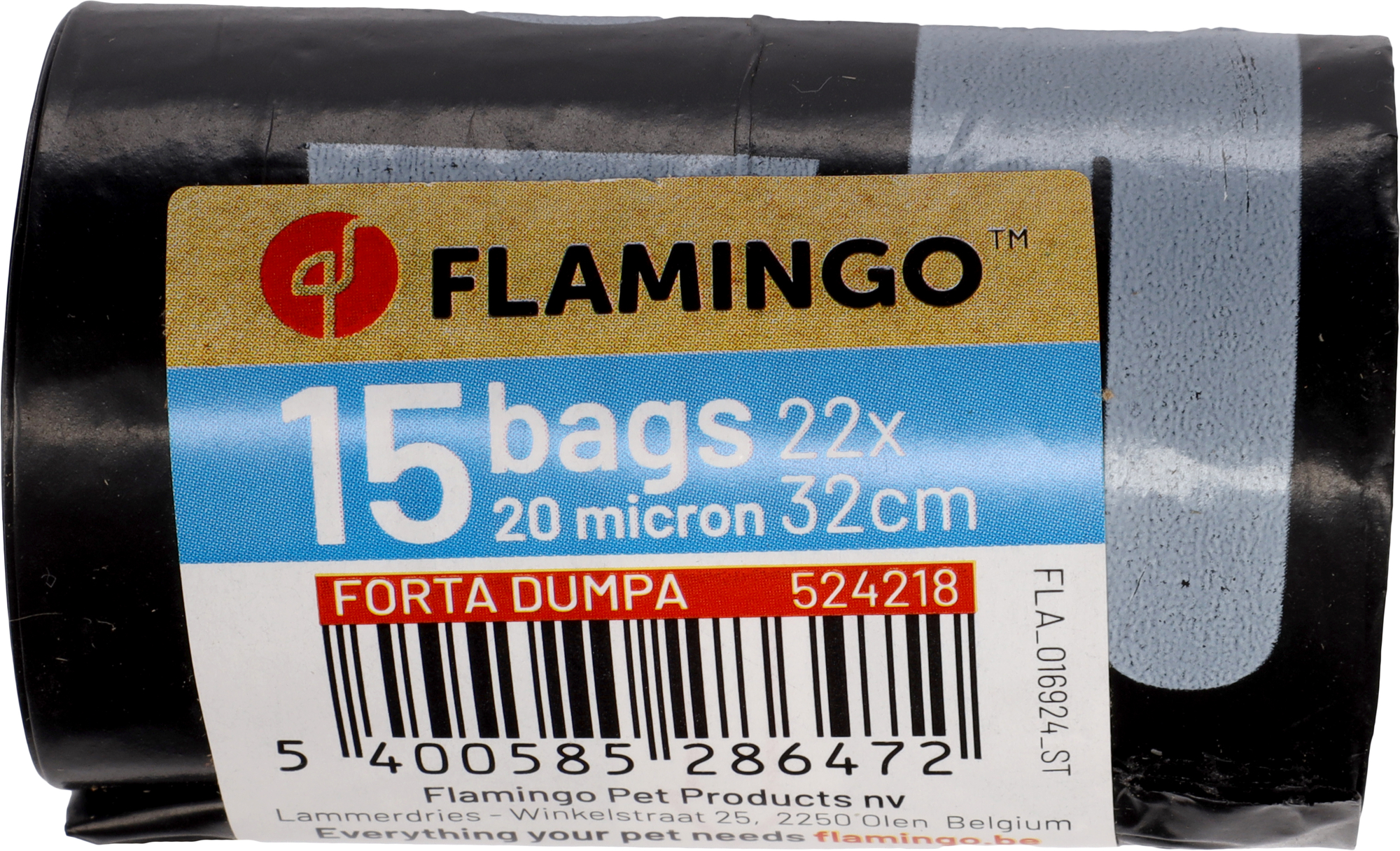 Flamingo Poop bag Extra strong Dumpa Black