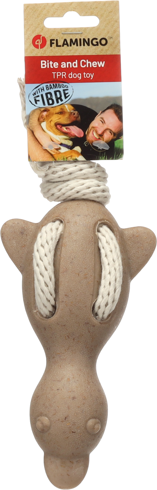 524230 Toy Wilga Duck with rope Brown | 524230 | Flamingo Pet Products