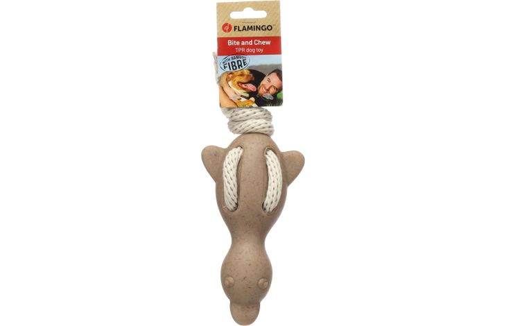 Spielzeug Wilga Ente mit Seil Braun | 524230 | Flamingo Pet Products