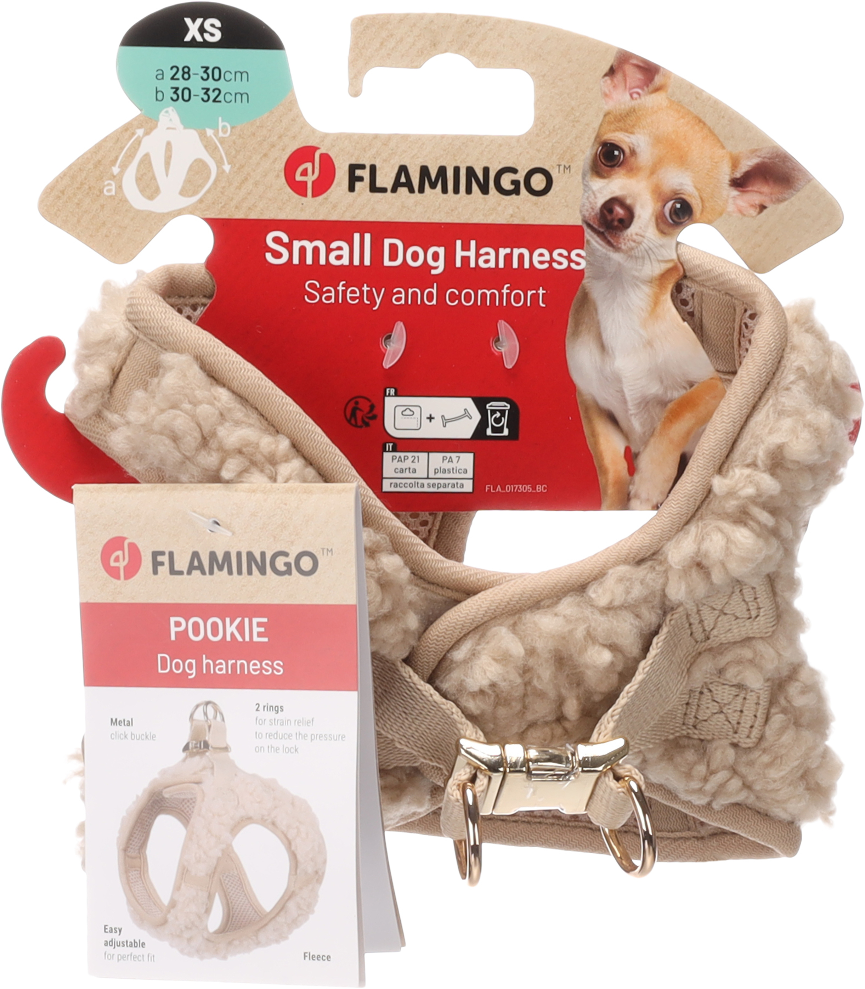 Flamingo Harness Step&Go Pookie Beige