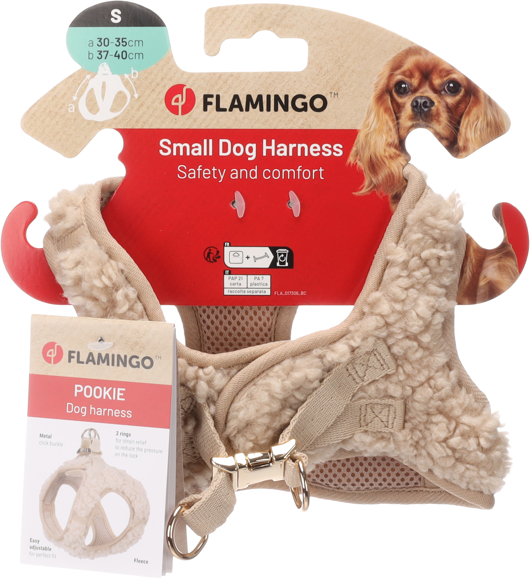 Flamingo Harness Step&Go Pookie Beige