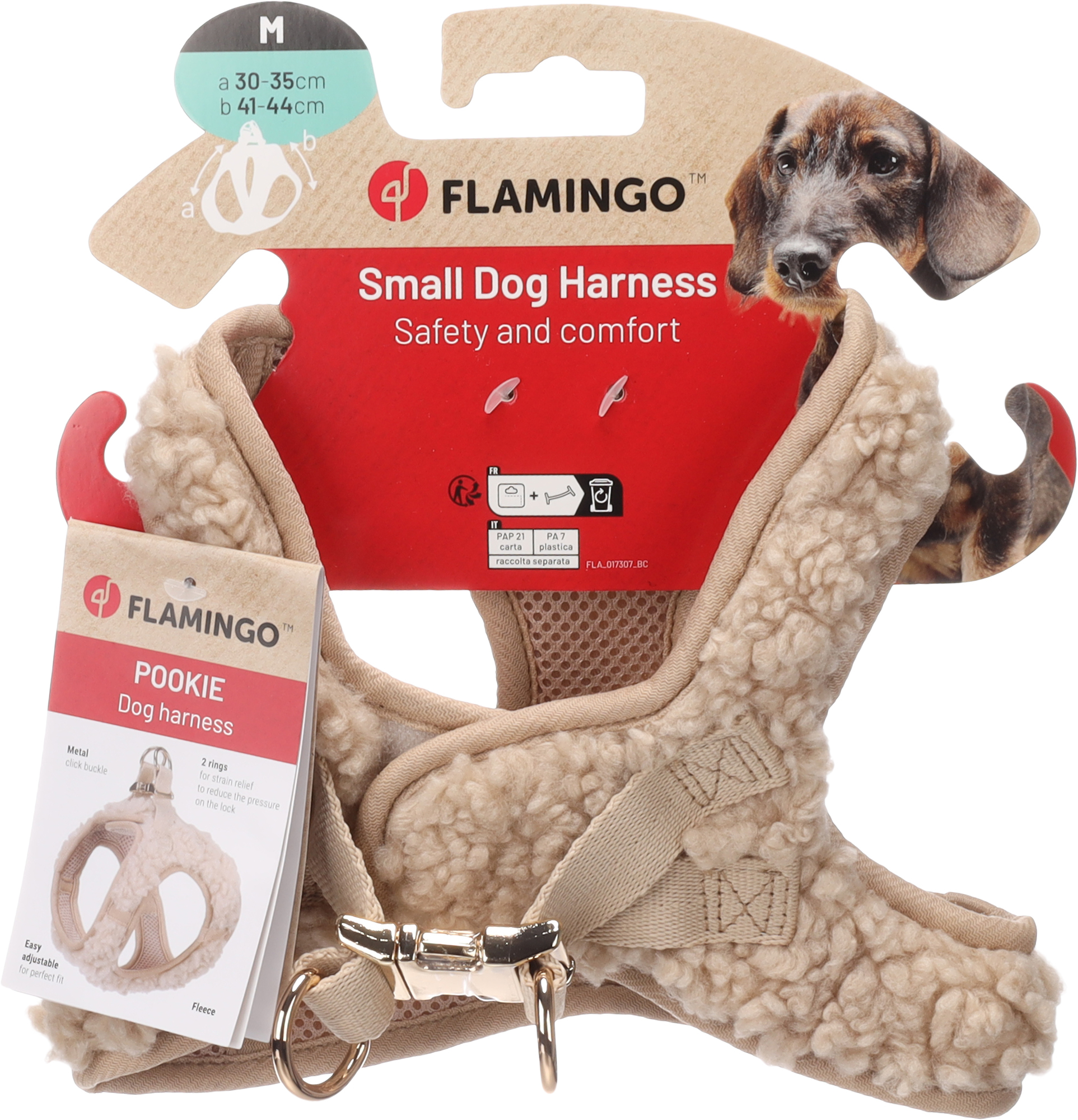 Flamingo Harness Step&Go Pookie Beige