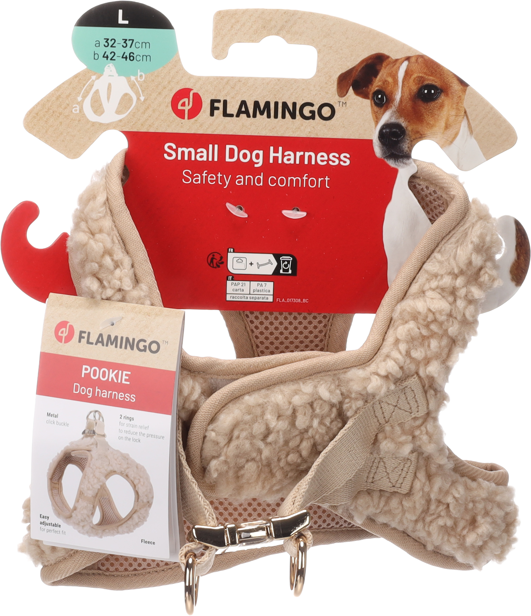 Flamingo Harness Step&Go Pookie Beige