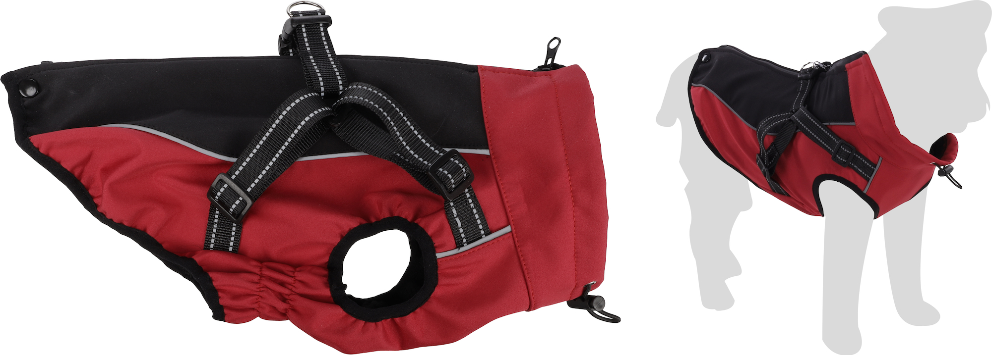 Flamingo Coat Dexter Red & Black