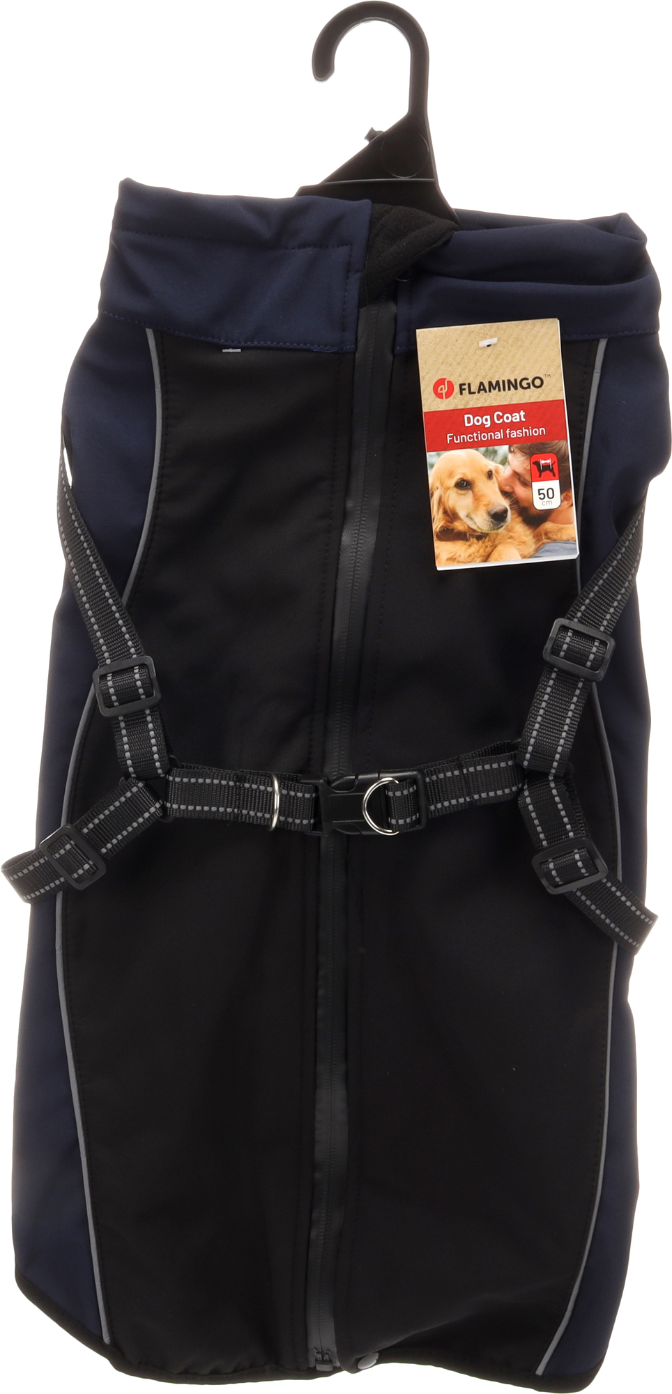 Flamingo Mantel Dexter Dunkelblau & Schwarz