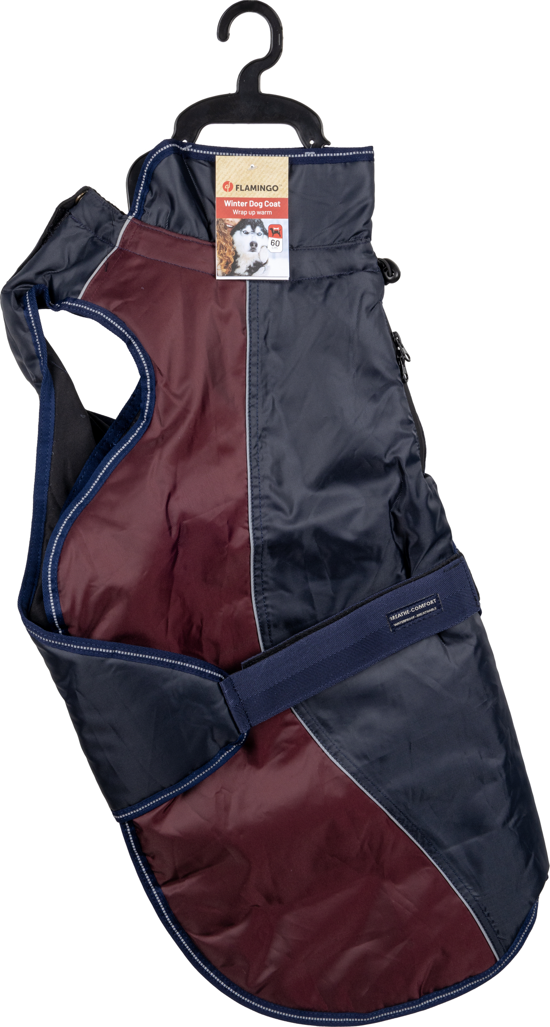 Flamingo Manteau d'hiver Eisberg Bleu foncé & Bordeaux