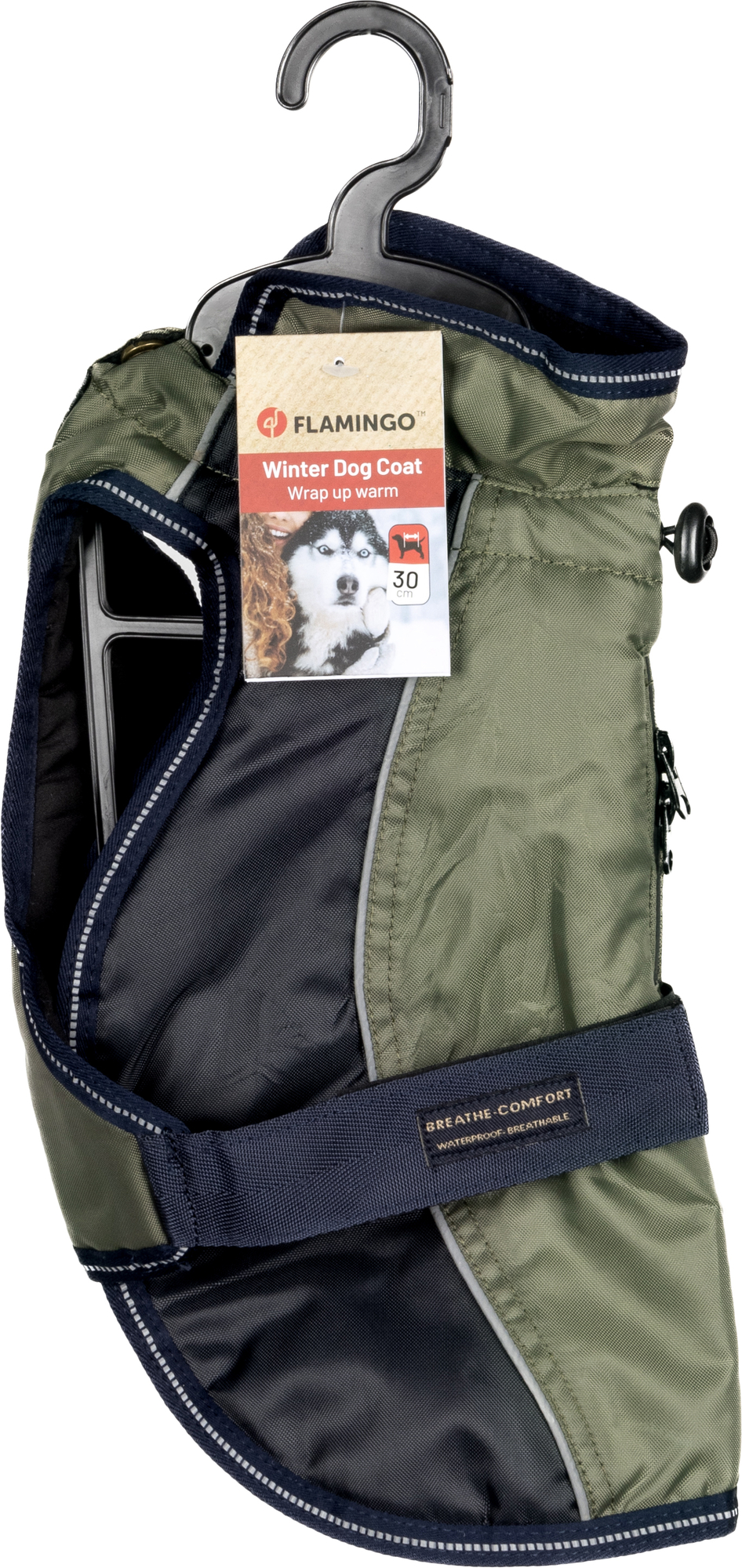 Flamingo Winterjas Eisberg Kaki & Donkerblauw