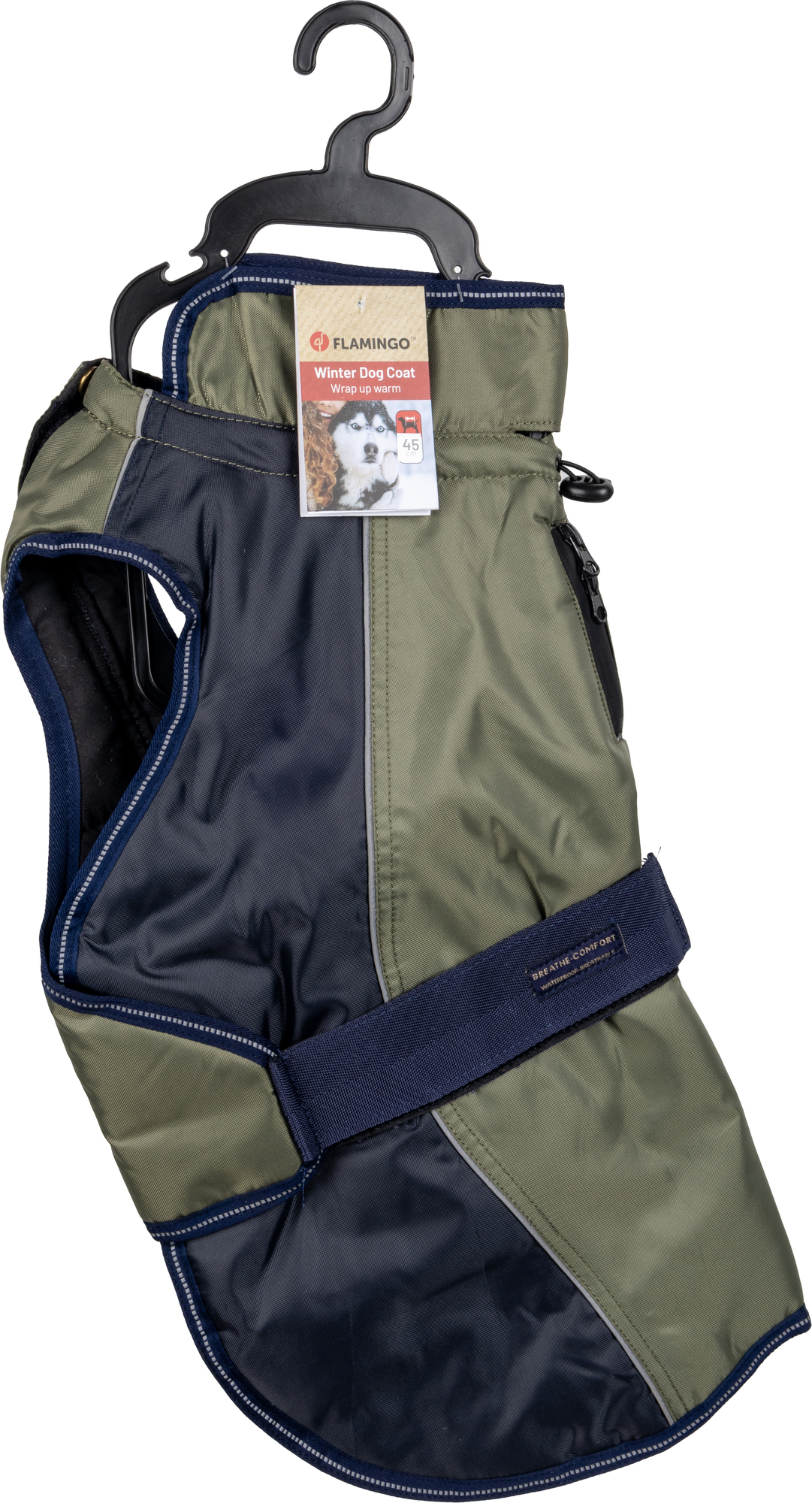 Flamingo Winterjas Eisberg Kaki & Donkerblauw