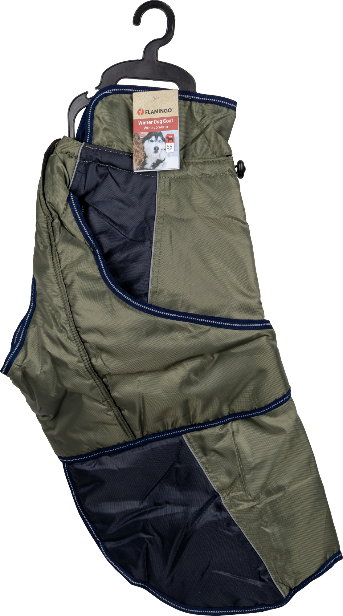 Flamingo Winterjas Eisberg Kaki & Donkerblauw