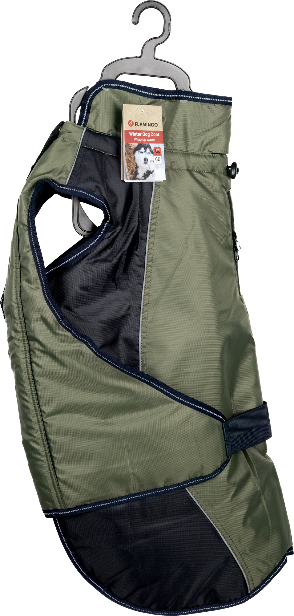 Flamingo Winterjas Eisberg Kaki & Donkerblauw