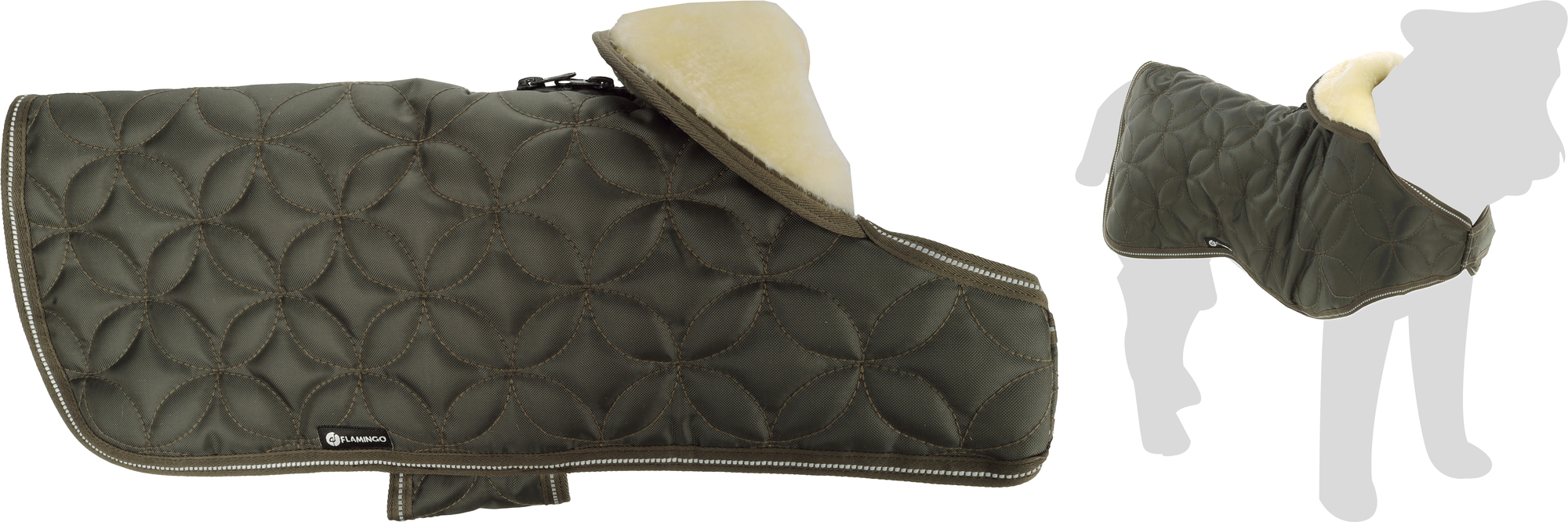 Flamingo Winter coat Ushi Khaki