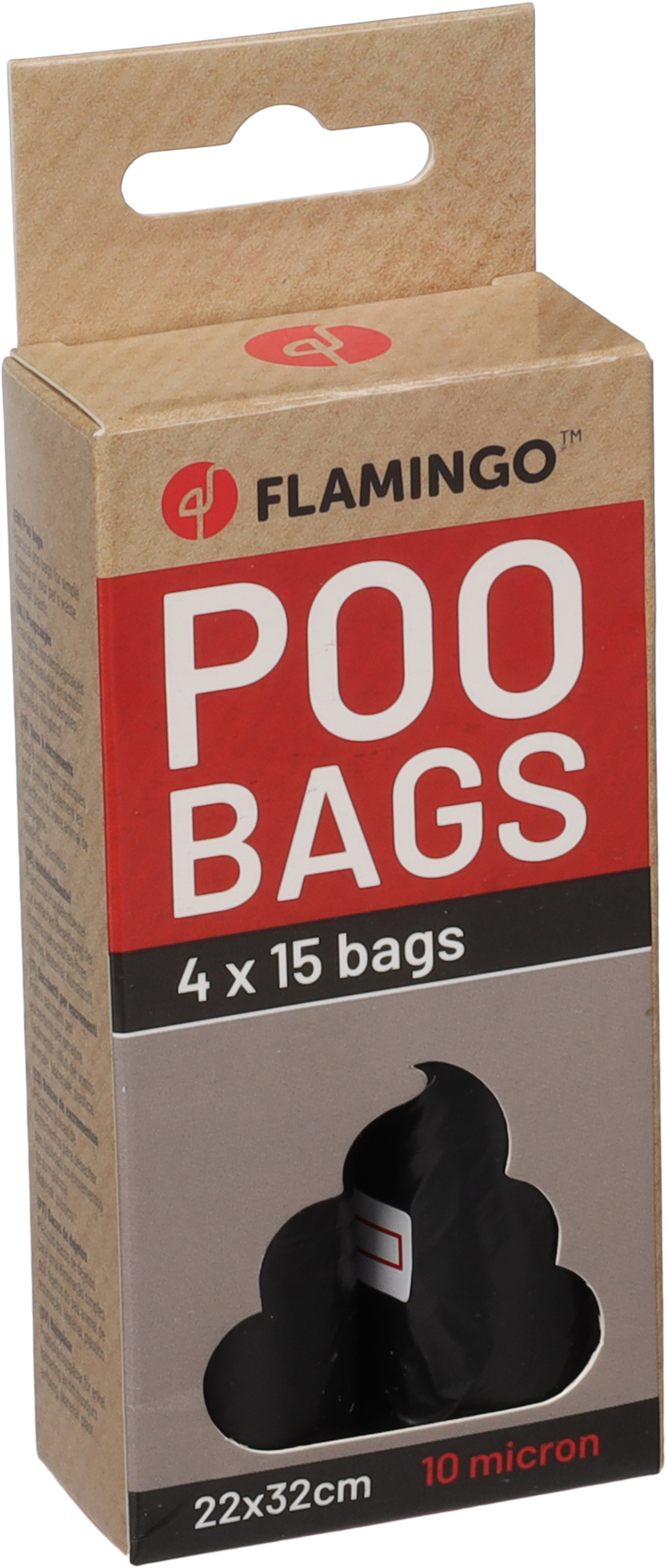 Flamingo Poop bag Basic Blekz Black