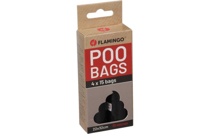 Flamingo Poepzak Basic Blekz Zwart