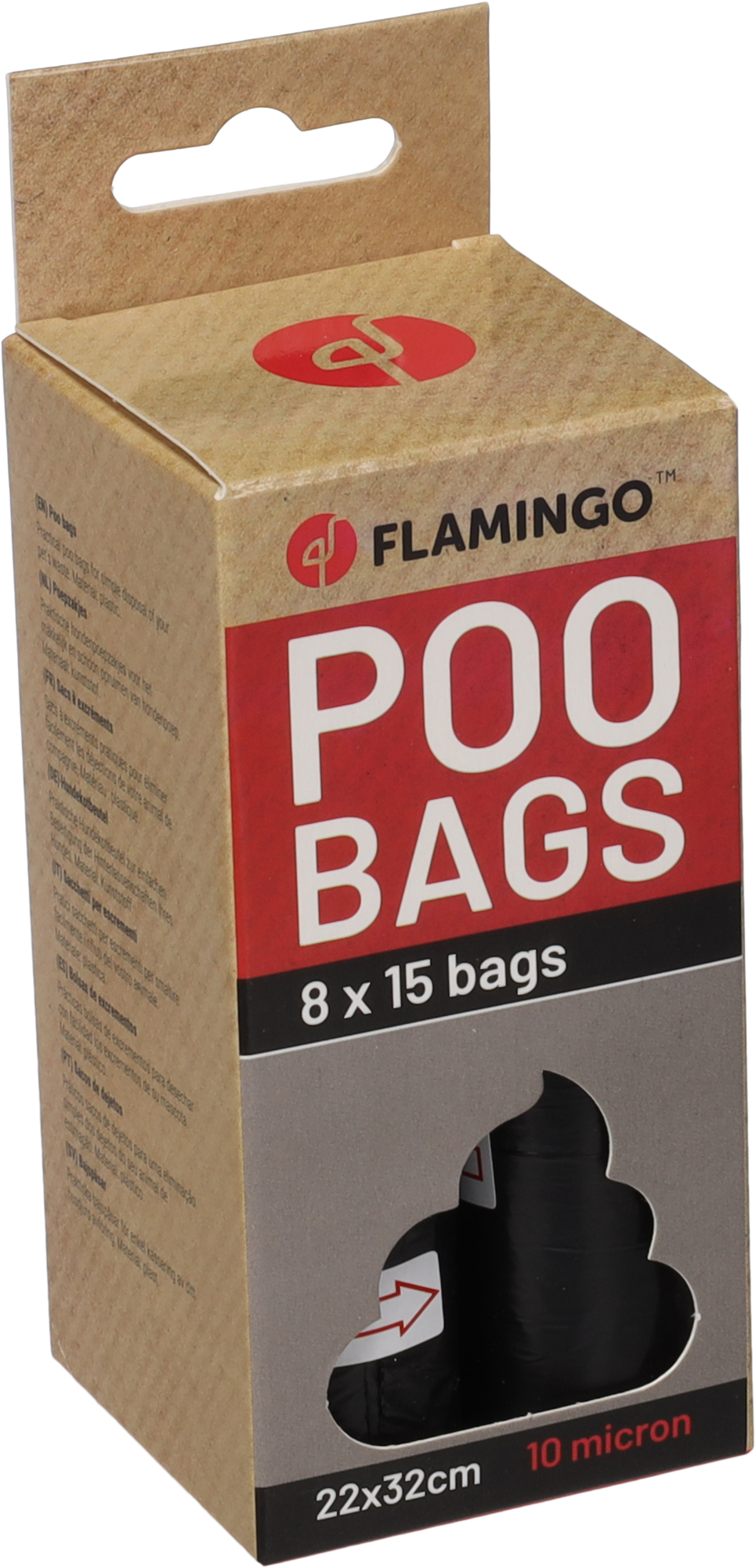 Flamingo Poop bag Basic Blekz Black