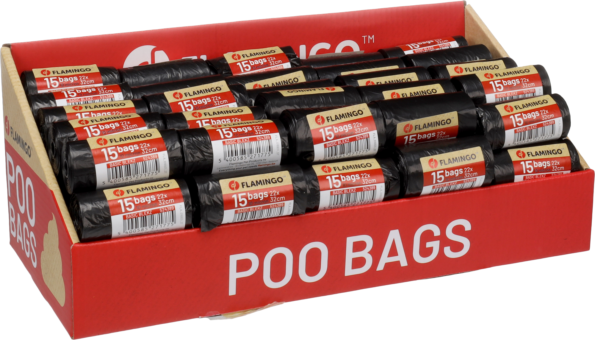 Flamingo Poop bag Basic Blekz Black