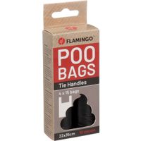 Flamingo Poepzak met handvat Blekz Zwart