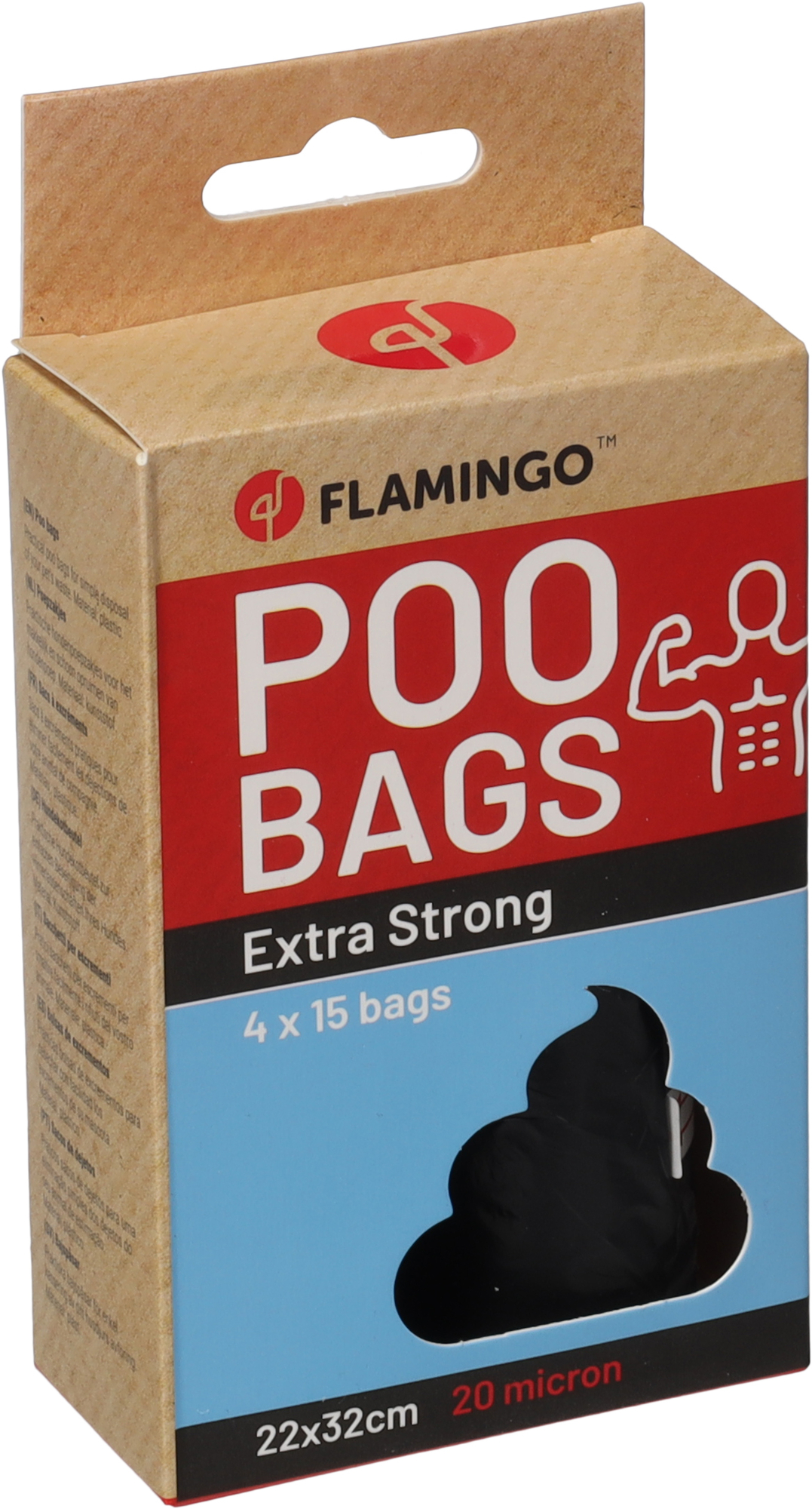 Flamingo Poop bag Extra strong Blekz Black