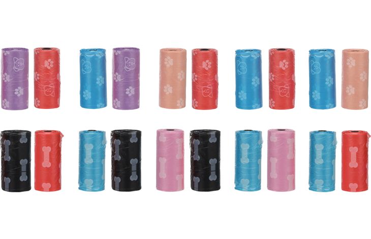 Flamingo Poepzak Basic Bones-Paws Meerkleurig