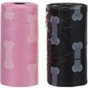Poepzak Basic Bones-Paws Meerkleurig Rol Roze, Zwart Botjes