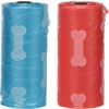 Poepzak Basic Bones-Paws Meerkleurig Rol Blauw, Rood Botjes
