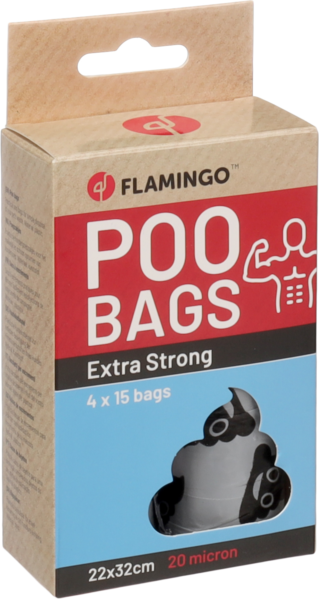 Flamingo Sac à déjections Extra fort Lacha Argent & Noir