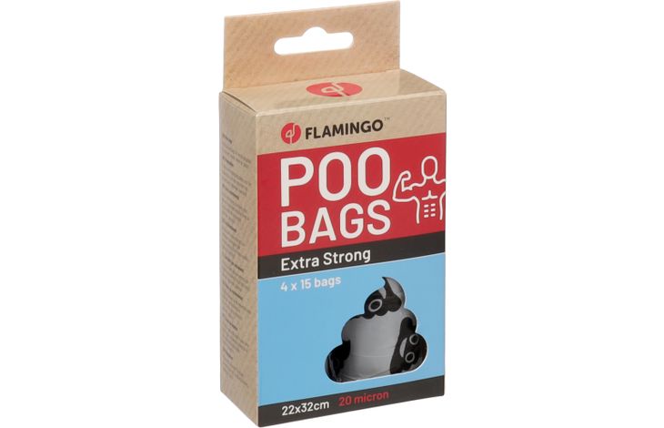 Flamingo Poepzak Extra sterk Lacha Zilver & Zwart