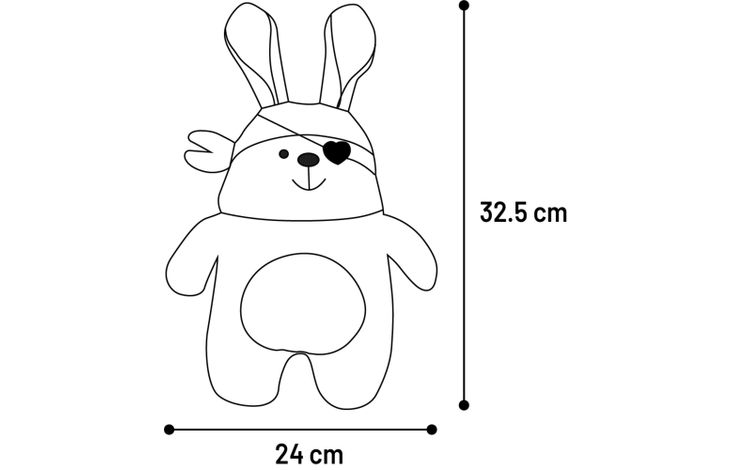 Flamingo Toy Pirra Rabbit Yellow