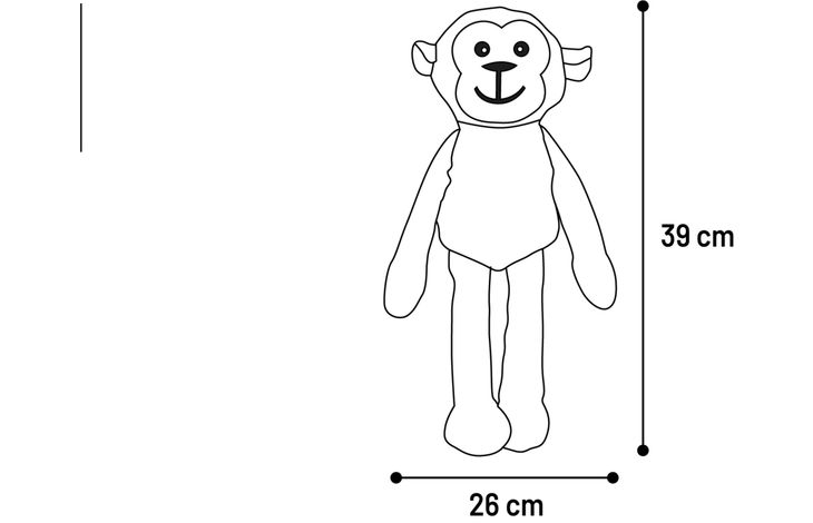 Flamingo Toy Grilla Monkey Yellow