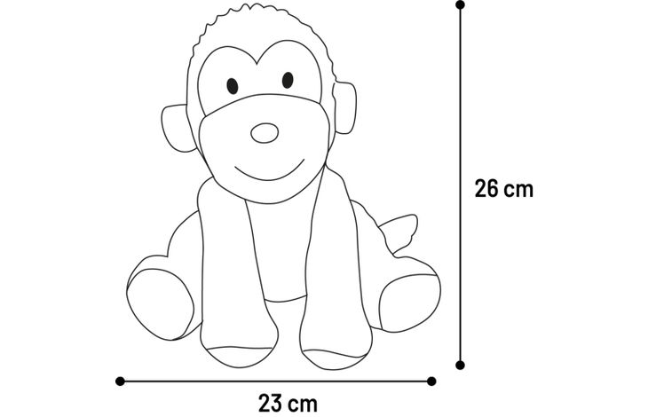 Flamingo Toy Azor Monkey Pink