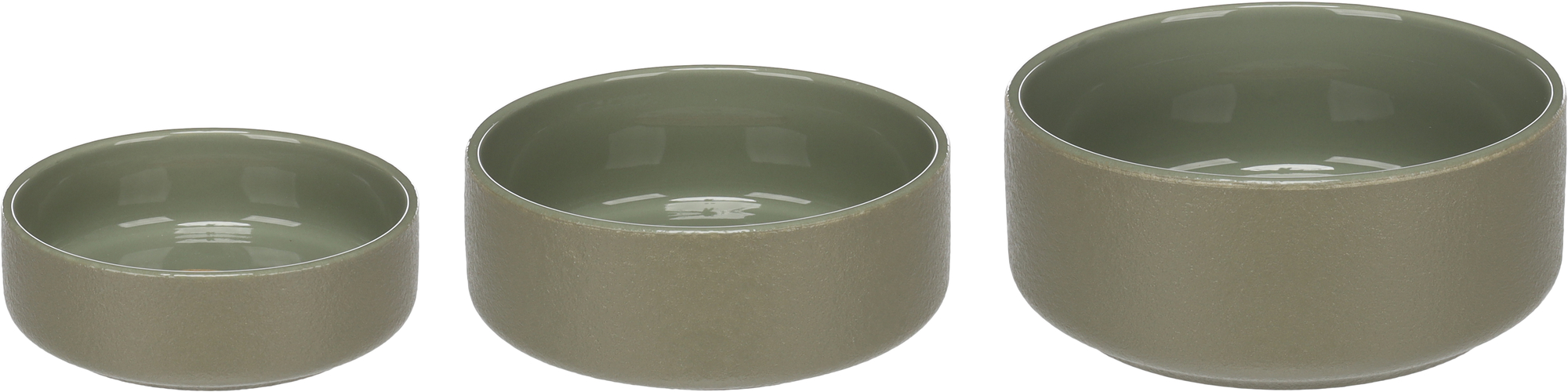 Flamingo Feeding and drinking bowl Rama Round Green