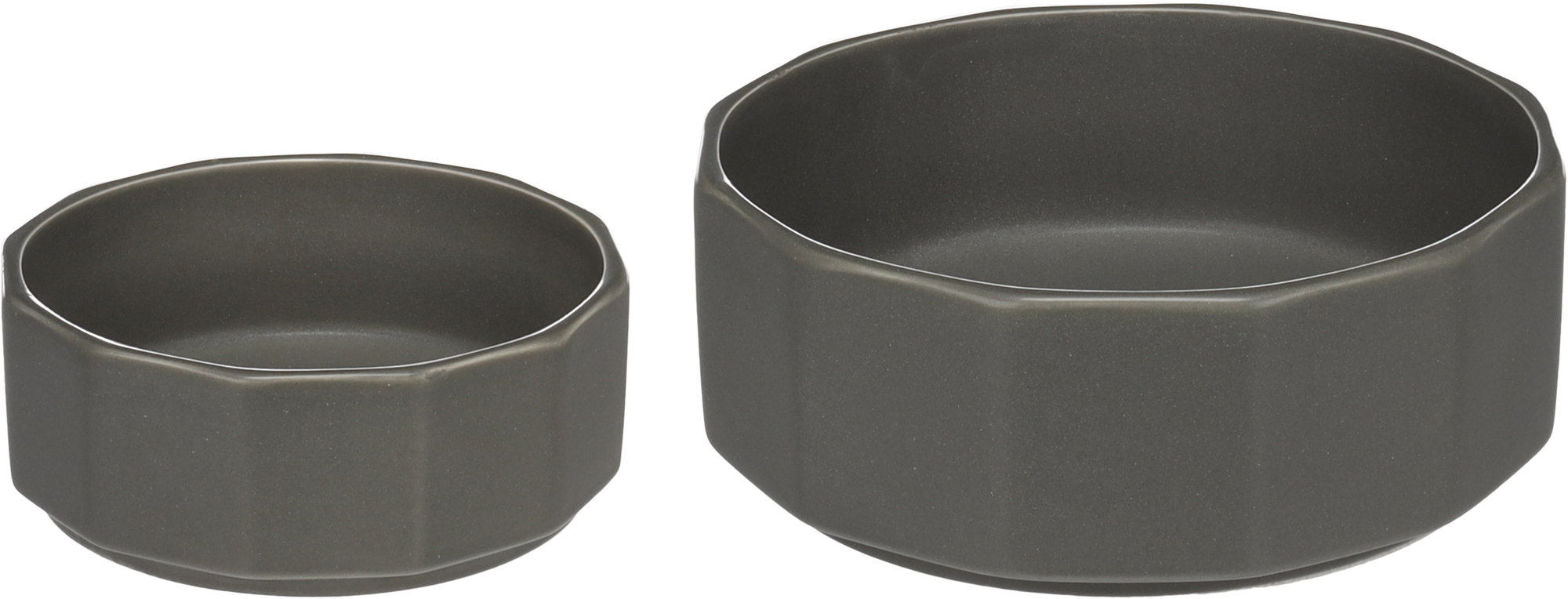 Flamingo Feeding and drinking bowl Valerio Round Grey