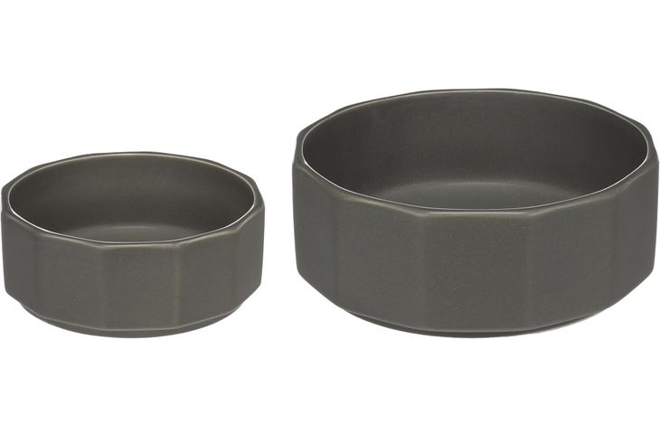 Flamingo Feeding and drinking bowl Valerio Round Grey