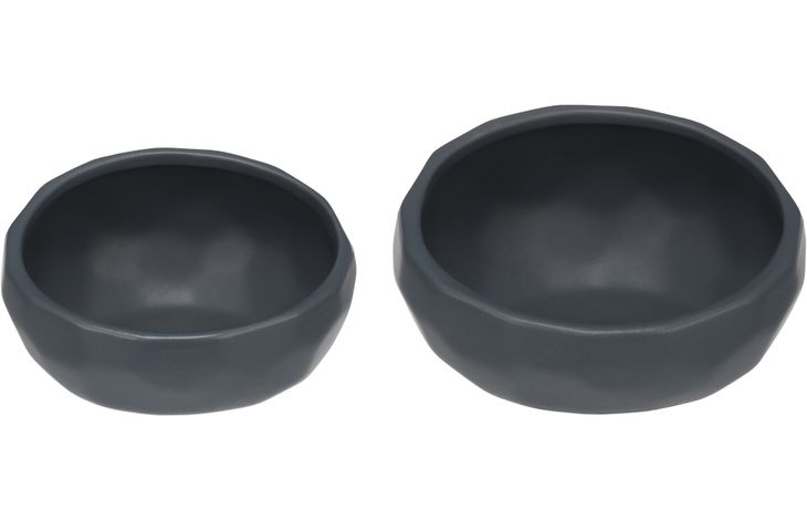 Flamingo Feeding and drinking bowl Unic Round Dark blue