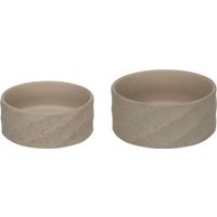 Flamingo Feeding and drinking bowl Hasel Round Grey