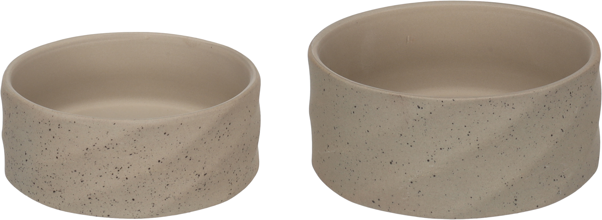 Flamingo Feeding and drinking bowl Hasel Round Grey