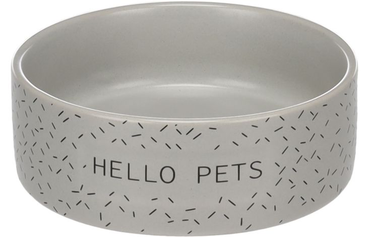 Flamingo Feeding and drinking bowl Lada Round Grey