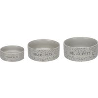 Flamingo Feeding and drinking bowl Lada Round Grey