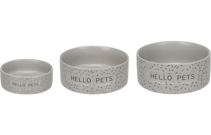 Flamingo Feeding and drinking bowl Lada Round Grey