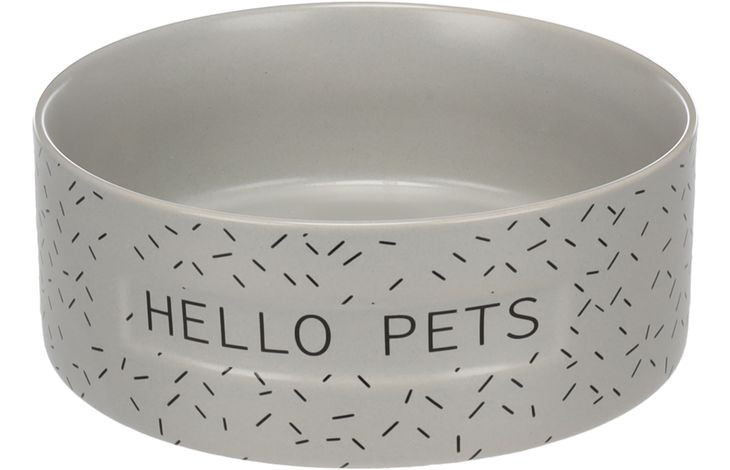 Flamingo Feeding and drinking bowl Lada Round Grey