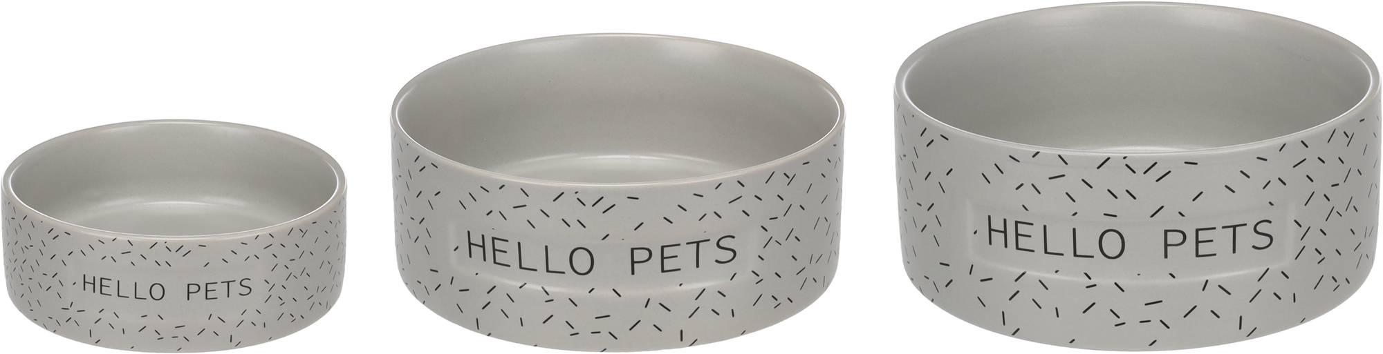 Flamingo Feeding and drinking bowl Lada Round Grey