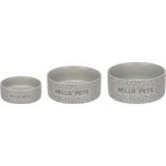 Feeding and drinking bowl Lada Round Grey