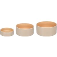 Flamingo Feeding and drinking bowl Anca Round Beige & Orange