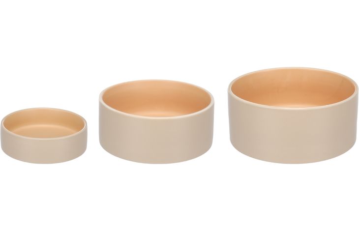 Flamingo Feeding and drinking bowl Anca Round Beige & Orange