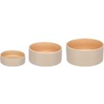 Feeding and drinking bowl Anca Round Beige & Orange